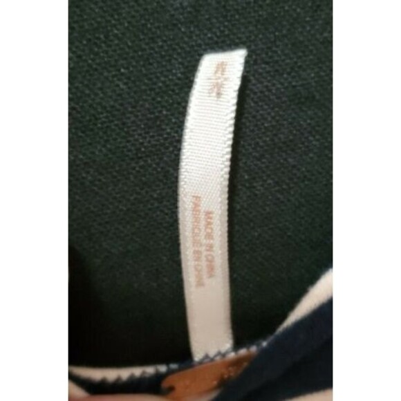 Free People 3/4 Sleeve Striped Embroidered Fit N Flare Dress Women's Sz M - Picture 4 of 6